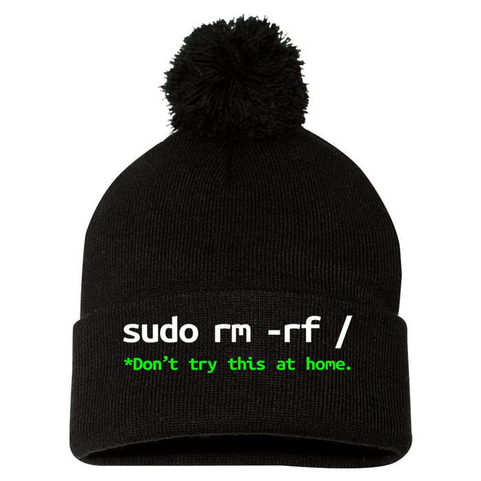 Sudo Rm Rf Linux, Programmer, Engineer, Opensource Pom Pom 12in Knit Beanie
