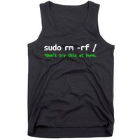 Sudo Rm Rf Linux, Programmer, Engineer, Opensource Tank Top