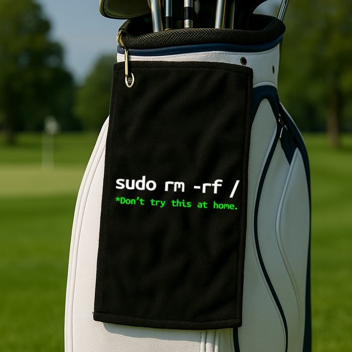 Sudo Rm Rf Linux, Programmer, Engineer, Opensource Golf Towel