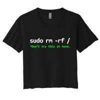 Sudo Rm Rf Linux, Programmer, Engineer, Opensource Crop Top