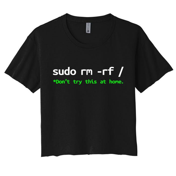 Sudo Rm Rf Linux, Programmer, Engineer, Opensource Crop Top