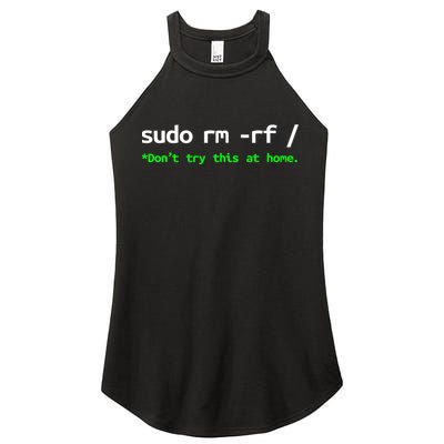Sudo Rm Rf Linux, Programmer, Engineer, Opensource Women's Perfect Tri Rocker Tank