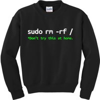 Sudo Rm Rf Linux, Programmer, Engineer, Opensource Kids Sweatshirt