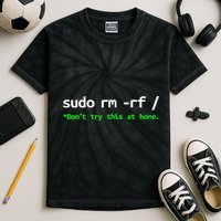 Sudo Rm Rf Linux, Programmer, Engineer, Opensource Kids Tie-Dye T-Shirt