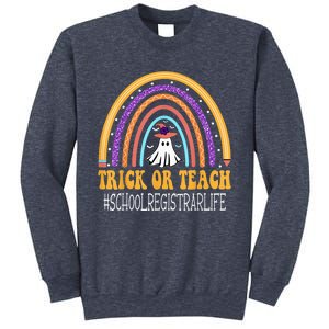 School Registrar Rainbow Trick or teach Funny Halloween Sweatshirt