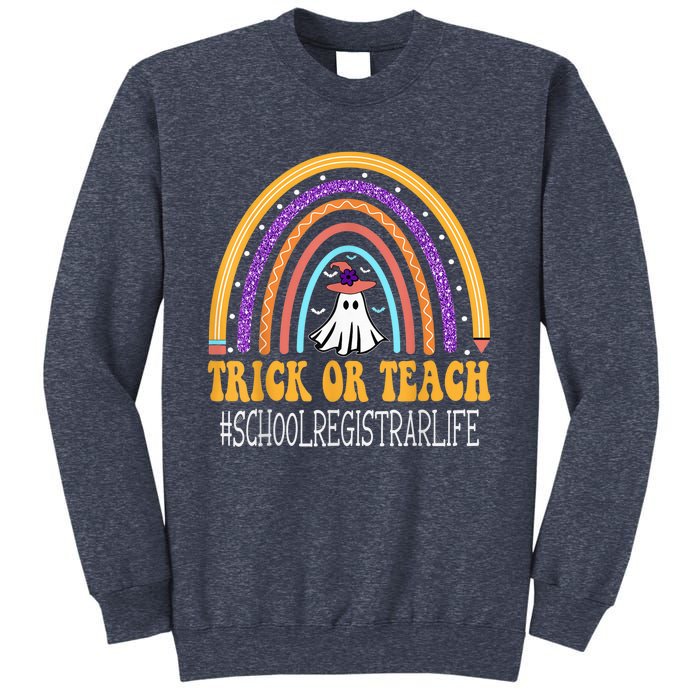 School Registrar Rainbow Trick or teach Funny Halloween Sweatshirt