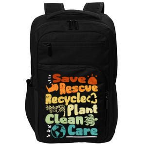 Save Rescue Recycle Plan Clean Care Climate Change Gift Impact Tech Backpack