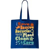 Save Rescue Recycle Plan Clean Care Climate Change Gift Tote Bag