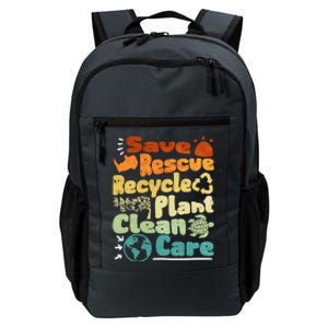 Save Rescue Recycle Plan Clean Care Climate Change Gift Daily Commute Backpack