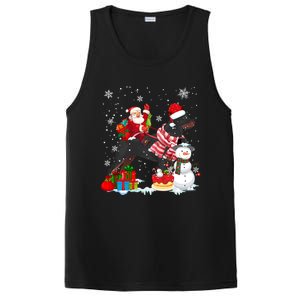 Santa Riding Rottweiler Christmas Pajama Family Snow Great Gift PosiCharge Competitor Tank