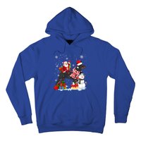 Santa Riding Rottweiler Christmas Pajama Family Snow Great Gift Hoodie