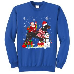 Santa Riding Rottweiler Christmas Pajama Family Snow Great Gift Sweatshirt