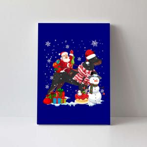 Santa Riding Rottweiler Christmas Pajama Family Snow Great Gift Canvas