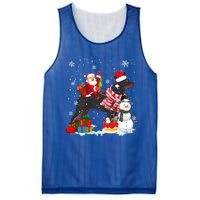 Santa Riding Rottweiler Christmas Pajama Family Snow Great Gift Mesh Reversible Basketball Jersey Tank