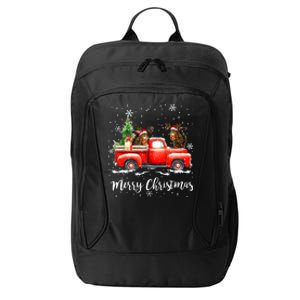 Squirrel Riding Red Truck Christmas Decorations Pajama City Backpack