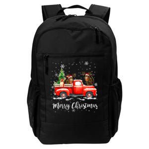 Squirrel Riding Red Truck Christmas Decorations Pajama Daily Commute Backpack