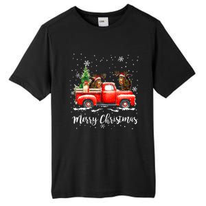 Squirrel Riding Red Truck Christmas Decorations Pajama Tall Fusion ChromaSoft Performance T-Shirt