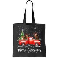 Squirrel Riding Red Truck Christmas Decorations Pajama Tote Bag