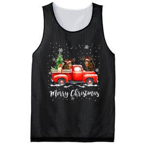 Squirrel Riding Red Truck Christmas Decorations Pajama Mesh Reversible Basketball Jersey Tank