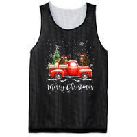 Squirrel Riding Red Truck Christmas Decorations Pajama Mesh Reversible Basketball Jersey Tank