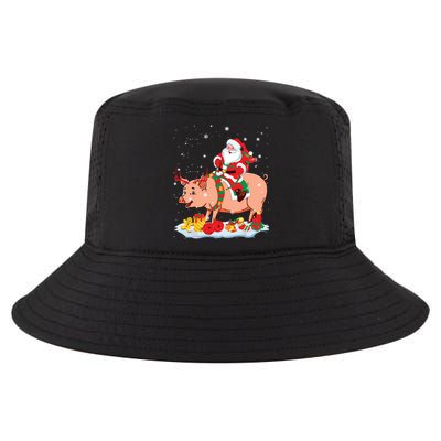 Santa Riding Reindeer Pig Xmas Pig Farmer Lover Cool Comfort Performance Bucket Hat