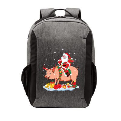 Santa Riding Reindeer Pig Xmas Pig Farmer Lover Vector Backpack