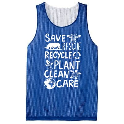 Save Rescue Recycle Plant Clean Care Climate Change Meaningful Gift Mesh Reversible Basketball Jersey Tank