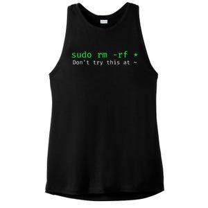 Sudo Rm Rf Don’T Try This At Ladies PosiCharge Tri-Blend Wicking Tank