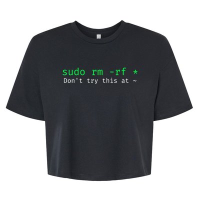 Sudo Rm Rf Don’T Try This At Bella+Canvas Jersey Crop Tee