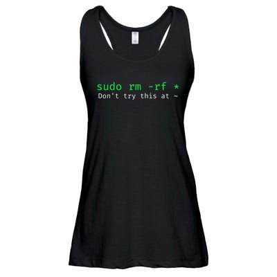 Sudo Rm Rf Don’T Try This At Ladies Essential Flowy Tank