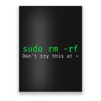 Sudo Rm Rf Funny Linux Sysadmin Command Line Poster
