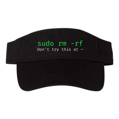 Sudo Rm Rf Funny Linux Sysadmin Command Line Valucap Bio-Washed Visor
