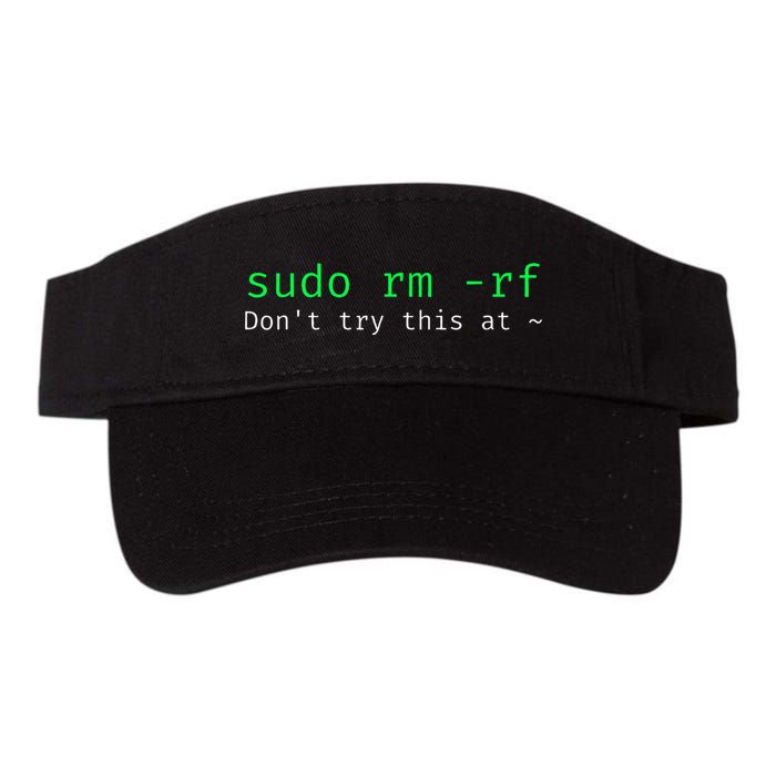 Sudo Rm Rf Funny Linux Sysadmin Command Line Valucap Bio-Washed Visor