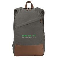 Sudo Rm Rf Funny Linux Sysadmin Command Line Cotton Canvas Backpack