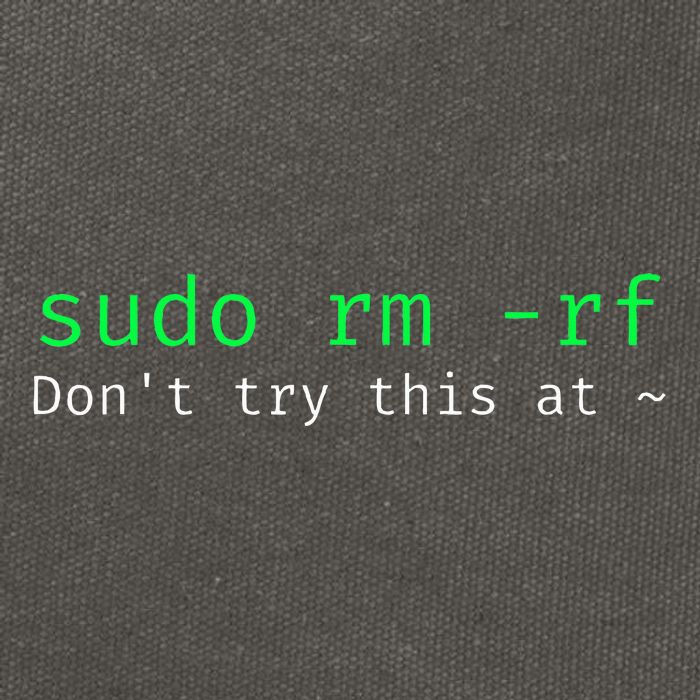 Sudo Rm Rf Funny Linux Sysadmin Command Line Cotton Canvas Backpack