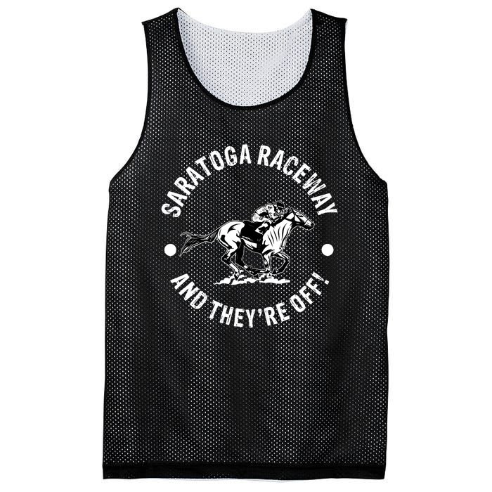 Saratoga Raceway Racetrack Horse Racing Equestrian NY Derby Mesh Reversible Basketball Jersey Tank