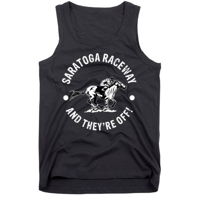 Saratoga Raceway Racetrack Horse Racing Equestrian NY Derby Tank Top