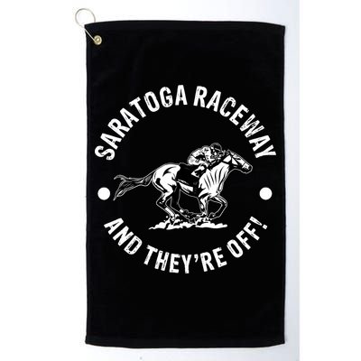 Saratoga Raceway Racetrack Horse Racing Equestrian NY Derby Golf Towel