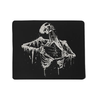 Skeleton Ripping Rib Cage Vintage 90s Mousepad