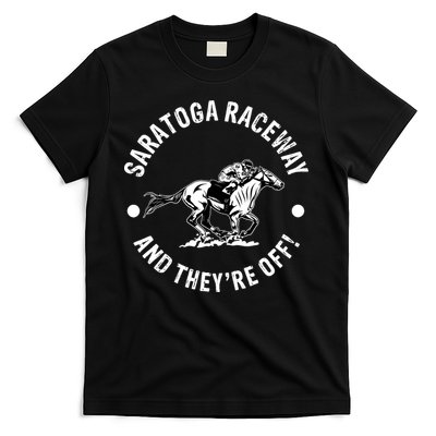 Saratoga Raceway Racetrack Horse Racing Equestrian NY Derby T-Shirt
