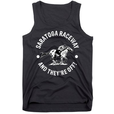 Saratoga Raceway Racetrack Horse Racing Equestrian NY Derby Tank Top