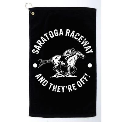 Saratoga Raceway Racetrack Horse Racing Equestrian NY Derby Golf Towel