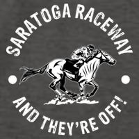 Saratoga Raceway Racetrack Horse Racing Equestrian NY Derby Vector Backpack