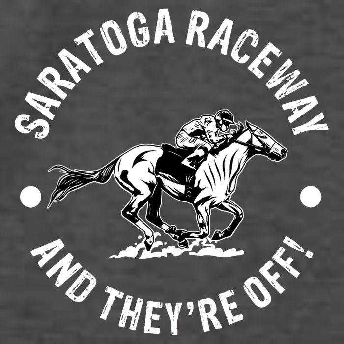 Saratoga Raceway Racetrack Horse Racing Equestrian NY Derby Vector Backpack
