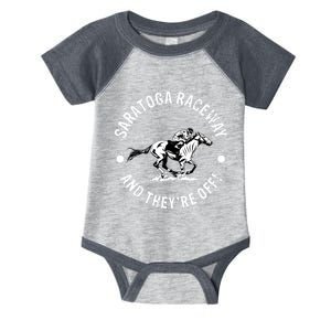 Saratoga Raceway Racetrack Horse Racing Equestrian NY Derby Infant Baby Jersey Bodysuit