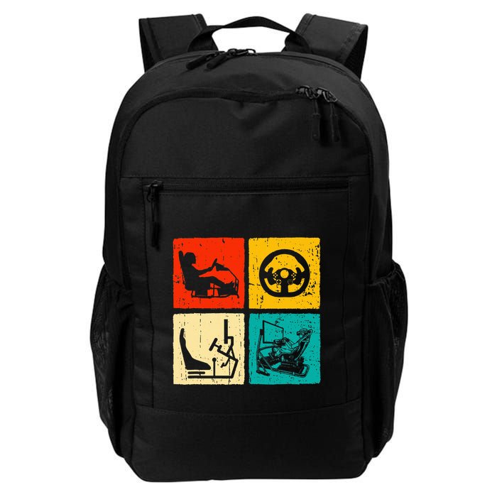 Sim Racing Retro Vintage Simulator Cockpit Racer Experience Backpack
