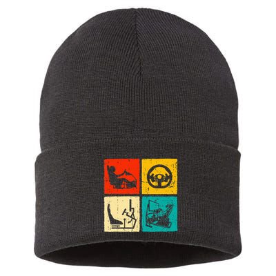 Sim Racing Retro Vintage Simulator Cockpit Racer Experience Sustainable Knit Beanie