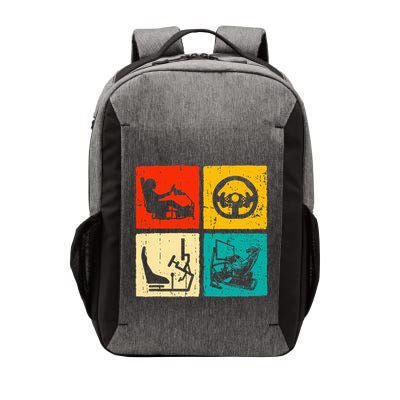 Sim Racing Retro Vintage Simulator Cockpit Racer Experience Vector Backpack