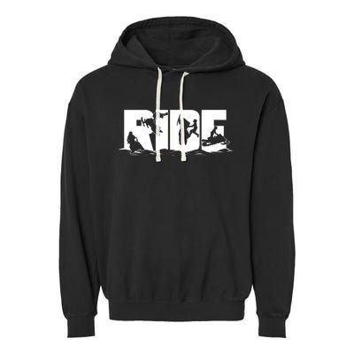 Snowmobile Ride Snowmobiling Winter Sport Gift Garment-Dyed Fleece Hoodie
