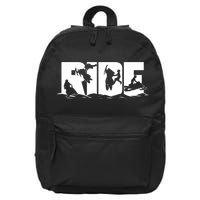 Snowmobile Ride Snowmobiling Winter Sport Gift 16 in Basic Backpack
